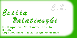 csilla malatinszki business card